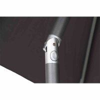 Avio Mittelstockschirm anthrazit/anthrazit Ø 300cm, Gestell Alu anthrazit, Streben Stahl, Bezug 100% Polyester, 220g/m² anthrazit, Lichtschutzfaktor UPF 50+