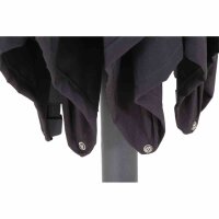 Avio Mittelstockschirm anthrazit/anthrazit Ø 300cm, Gestell Alu anthrazit, Streben Stahl, Bezug 100% Polyester, 220g/m² anthrazit, Lichtschutzfaktor UPF 50+