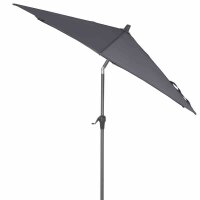 Avio Mittelstockschirm anthrazit/anthrazit Ø 250cm, Gestell Alu anthrazit, Streben Stahl, Bezug 100% Polyester, 220g/m² anthrazit, Lichtschutzfaktor UPF 50+