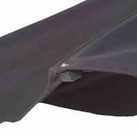 Avio Mittelstockschirm anthrazit/anthrazit Ø 250cm, Gestell Alu anthrazit, Streben Stahl, Bezug 100% Polyester, 220g/m² anthrazit, Lichtschutzfaktor UPF 50+