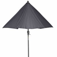 Avio Mittelstockschirm anthrazit/anthrazit Ø 250cm, Gestell Alu anthrazit, Streben Stahl, Bezug 100% Polyester, 220g/m² anthrazit, Lichtschutzfaktor UPF 50+