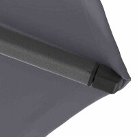 Avio Mittelstockschirm anthrazit/anthrazit Ø 250cm, Gestell Alu anthrazit, Streben Stahl, Bezug 100% Polyester, 220g/m² anthrazit, Lichtschutzfaktor UPF 50+