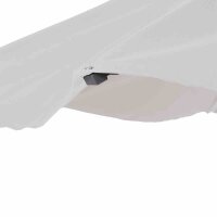 Avio Mittelstockschirm anthrazit/stone Ø 300cm Gestell Alu anthrazit, Streben Stahl, Bezug 100% Polyester, 220g/m² stone, Lichtschutzfaktor UPF 50+
