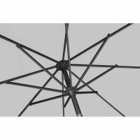 Avio Mittelstockschirm anthrazit/stone Ø 300cm Gestell Alu anthrazit, Streben Stahl, Bezug 100% Polyester, 220g/m² stone, Lichtschutzfaktor UPF 50+