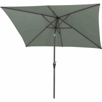 Avio Mittelstockschirm anthrazit/olive 250cm x 200cm Gestell Alu anthrazit, Streben Stahl, Bezug 100% Polyester, 220g/m² olive, Lichtschutzfaktor UPF 50+
