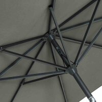 Avio Mittelstockschirm anthrazit / olive 250cm x 250cm Gestell Alu anthrazit