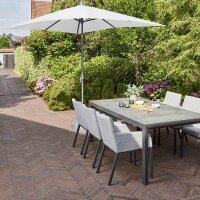 Avio Mittelstockschirm anthrazit/stone 300cm x 200cm Gestell Alu anthrazit