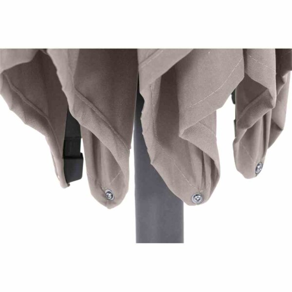 Avio Mittelstockschirm anthrazit/taupe 300cm x 200cm Gestell Alu anthrazit