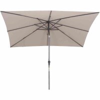 Avio Mittelstockschirm anthrazit/taupe 300cm x 200cm Gestell Alu anthrazit