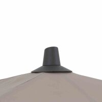 Avio Mittelstockschirm anthrazit/taupe 300cm x 200cm Gestell Alu anthrazit