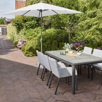 Avio Mittelstockschirm anthrazit/taupe 300cm x 200cm Gestell Alu anthrazit
