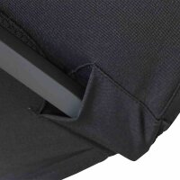 Push Pro Mittelstockschirm silber/grau Ø300cm Gestell Alu silber, Streben Stahl, Bezug 100% Polyester, 180g/m² grau, Lichtschutzfaktor UPF 50+