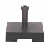Betonständer 40 kg eckig anthrazit Kunststoffrohr 21-54 mm, mit Rolle und Handmulde