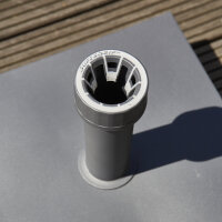 Betonständer 40 kg eckig anthrazit Kunststoffrohr 21-54 mm, mit Rolle und Handmulde
