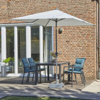 Betonständer 40 kg eckig anthrazit Kunststoffrohr 21-54 mm, mit Rolle und Handmulde