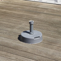 Betonständer 20 kg rund, anthrazit Kunststoffrohr 19-38 mm, mit Handmulden