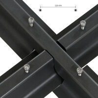 Stahlkreuz für Schirme schwarz