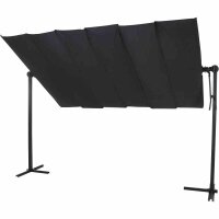 Enna Schirmmarkise / Sonnensegel 350cm x 250cm Gestell Alu/Stahl anthrazit, Bezug aus Polyester (spinndüsengefärbt), anthrazit