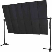 Enna Schirmmarkise / Sonnensegel 350cm x 250cm Gestell Alu/Stahl anthrazit, Bezug aus Polyester (spinndüsengefärbt), anthrazit