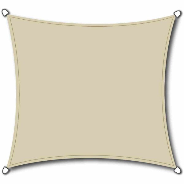 Solino Sonnensegel ecru 180g/m² HDPE, quadratisch, 3,6m x 3,6m x 3,6m x 3,6m
