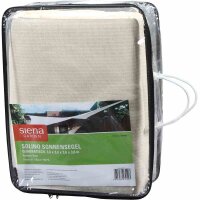 Solino Sonnensegel ecru 180g/m² HDPE, quadratisch, 3,6m x 3,6m x 3,6m x 3,6m