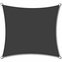 Solino Sonnensegel grau 180g/m² HDPE, quadratisch,...