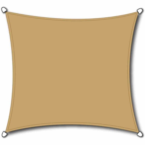 Solino Sonnensegel ecru 180g/m² HDPE, quadratisch, 3,6m x 3,6m x 3,6m x 3,6m