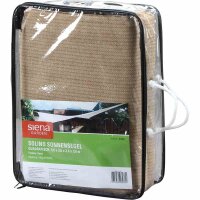 Solino Sonnensegel ecru 180g/m² HDPE, quadratisch, 3,6m x 3,6m x 3,6m x 3,6m