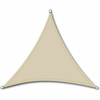 Solino Sonnensegel ecru 180g/m² HDPE, 3-eckig, 3,6m x 3,6m x 3,6m