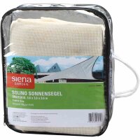 Solino Sonnensegel ecru 180g/m² HDPE, 3-eckig, 3,6m x 3,6m x 3,6m