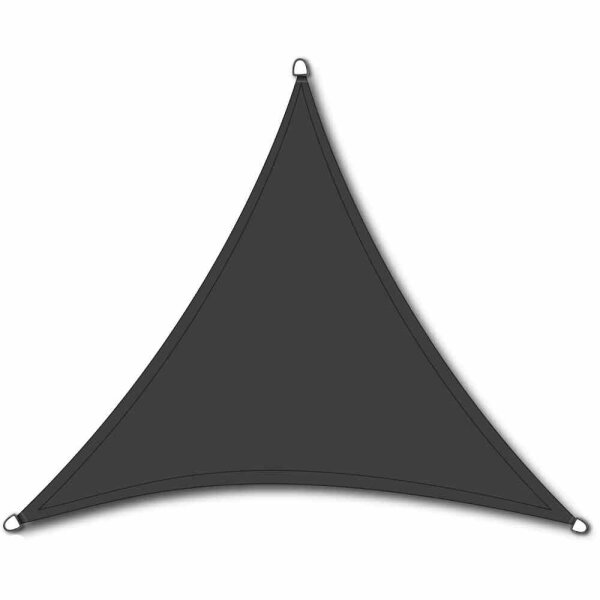 Solino Sonnensegel grau 180g/m² HDPE, 3-eckig, 3,6m x 3,6m x 3,6m