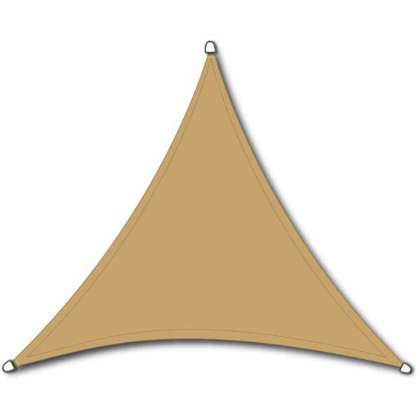 Solino Sonnensegel sand 180g/m² HDPE, 3-eckig, 5m x 5m x 5m