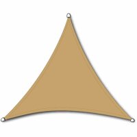 Solino Sonnensegel sand 180g/m² HDPE, 3-eckig, 5m x 5m x 5m