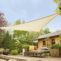 Solino Sonnensegel sand 180g/m² HDPE, 3-eckig, 5m x 5m x 5m