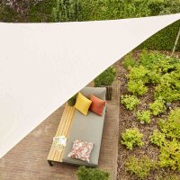 Solino Sonnensegel sand 180g/m² HDPE, 3-eckig, 5m x 5m x 5m