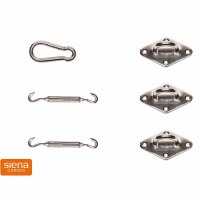 Solino Zubehör Set für 3-eckige Sonnensegel