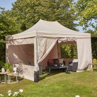 Allrounder Pavillon 300cm x 450cm, grau Gestell aus Stahl, grau, Bezug aus Polyester, 160g/m² in grau