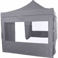 Allrounder Pavillon 300cm x 450cm, grau Gestell aus Stahl, grau, Bezug aus Polyester, 160g/m² in grau