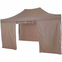 Allrounder Pavillon 300cm x 450cm, taupe Gestell aus Stahl, grau, Bezug aus Polyester, 160g/m² in taupe