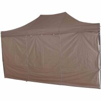 Allrounder Pavillon 300cm x 450cm, taupe Gestell aus Stahl, grau, Bezug aus Polyester, 160g/m² in taupe