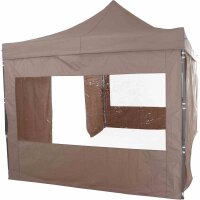 Allrounder Pavillon 300cm x 450cm, taupe Gestell aus Stahl, grau, Bezug aus Polyester, 160g/m² in taupe