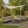 Berlino Pavillon 300cm x 300cm Gestell aus Stahl, anthrazit, Bezug aus Polyester, 180g/m² in hellgrau