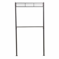BBQ Pavillon 244cm x 127cm Gestell aus Stahl, anthrazit, Bezug aus Polyester, 180g/m² in taupe