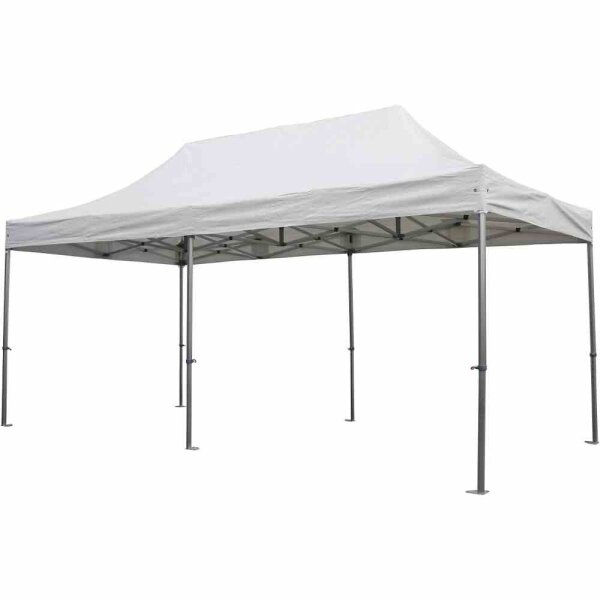 Pro Faltpavillon 300x600 cm Gestell aus Aluminium, eloxiert, Bezug aus Polyester, 300g/m² in weiß