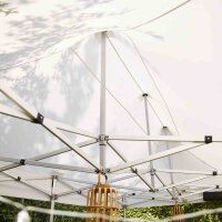 Pro Faltpavillon 300x600 cm Gestell aus Aluminium, eloxiert, Bezug aus Polyester, 300g/m² in weiß