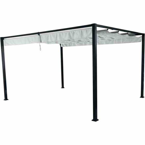 Sky Pavillon 300cm x 400cm, hellgrau Gestell aus Stahl/Aluminium, anthrazit, Bezug aus Polyester, 200g/m² in hellgrau