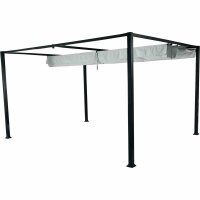 Sky Pavillon 300cm x 400cm, hellgrau Gestell aus Stahl/Aluminium, anthrazit, Bezug aus Polyester, 200g/m² in hellgrau