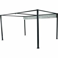 Sky Pavillon 300cm x 400cm, hellgrau Gestell aus Stahl/Aluminium, anthrazit, Bezug aus Polyester, 200g/m² in hellgrau