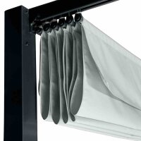 Sky Pavillon 300cm x 400cm, hellgrau Gestell aus Stahl/Aluminium, anthrazit, Bezug aus Polyester, 200g/m² in hellgrau
