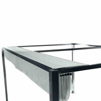 Sky Pavillon 300cm x 400cm, hellgrau Gestell aus Stahl/Aluminium, anthrazit, Bezug aus Polyester, 200g/m² in hellgrau